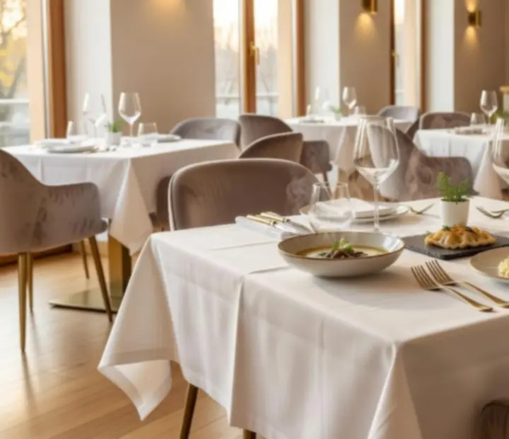 Wykwintnie zaaranżowany stół w restauracji Velastrelio z autorskimi daniami fine dining